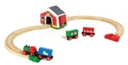 BRIO Деревянная железная дорога БРИО с мягким тоннелем Мой первый паровозик 33703