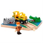 BRIO Деревянная железная дорога Переезд Сафари БРИО 33721
