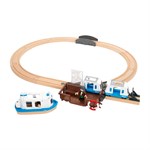BRIO Деревянная железная дорога с поездом и пассажирским паромом БРИО 33725