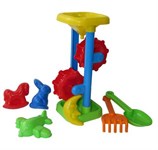 Игрушки для песочницы Набор №282 песочная мельница формочки совок грабельки