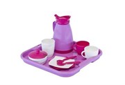 Набор детской посуды Алиса с подносом на 2 персоны Pretty Pink