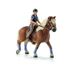 Всадник на лошади с экипировкой игровой набор для лошадиной фермы Schleich 42113
