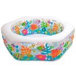 Надувной бассейн Аквариум шестиугольный с надувным дном 191 х 178 х 61 см INTEX 56493