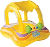 Надувной круг Плотик с погремушкой и навесом для малышей Baby Float INTEX 56581