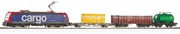 PIKO Стартовый набор железной дороги Грузовой состав CARGO с электровозом SBB BR 185 аналоговый 57187