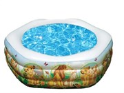 Детский шестиугольный надувной бассейн Король Лев 191х178 см INTEX 57497