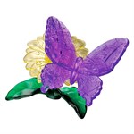 3D Crystal Puzzle головоломка Бабочка голубая на цветке 90122