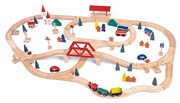 Деревянная железная дорога с мостом WOODY 90815