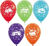 Воздушный шар 12" Тачки пастель 50 шт