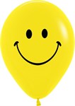 Воздушный шар 15" Смайл пастель 50 шт. желтый