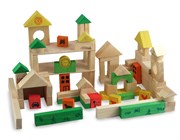 Дворики Деревянный конструктор 51 деталь окрашенный