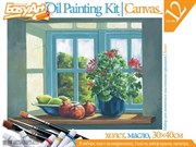 Набор для живописи масляными красками на холсте EasyArt Цветы на окне