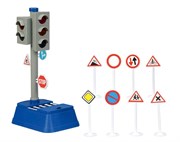 Функциональный светофор 24 см и знаки дорожного движения City Traffic