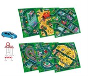 Игровой коврик Majorette 70х80 см с машинкой и дорожными знаками 6 видов