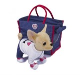 CHI CHI LOVE Плюшевая мягкая игрушка Собачка Чихуахуа с джинсовой сумочкой