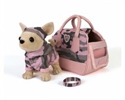 CHI CHI LOVE Плюшевая мягкая игрушка Собачка Чихуахуа с сумочкой и браслетом