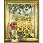 Картина раскраска по номерам Schipper Поле подсолнухов 9130405