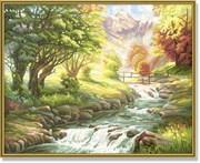 Картина раскраска по номерам Schipper Горная река 9130412