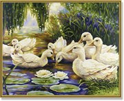 Картина раскраска по номерам Schipper Утки на пруду Александр Коестер 9130449