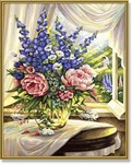 Картина раскраска по номерам Schipper Цветы на столе 9130601