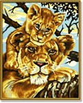 Картина раскраска по номерам Schipper Львица с львенком 9240383