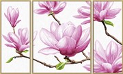 Картина раскраска по номерам Schipper Триптих Магнолия 9260527