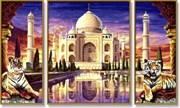 Картина раскраска по номерам Schipper Триптих Тадж Махал 9260580