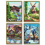 Картина раскраска по номерам Schipper Времена года 4 шт. 9340552