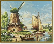Картина раскраска по номерам Schipper Мельница 9350545