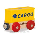 Деревянная железная дорога Eichhorn Грузовой вагон с контейнером Cargo