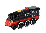 Деревянная железная дорога Eichhorn Паровоз полноприводный 4WD на батарейках черный