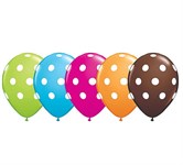 Воздушный шар 14" шелкография Горошек 25 шт.