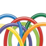 Воздушные шары для моделирования ШДМ Qualatex 260Q ассорти карнавальное 100 шт.