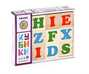 Деревянные кубики АЛФАВИТ английский 12 кубиков