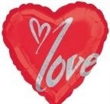 Воздушный шар 18" Love Сердце