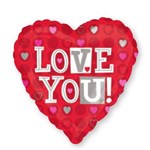 Воздушный шар 18" Сердечки и круги