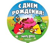 Воздушный шар 18" Angry Birds С Днем рождения