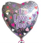 Воздушный шар 32" Сердца и спирали
