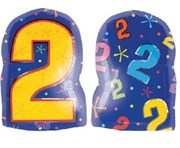 Воздушный шар 18" Цифра 2 мульти