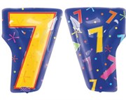 Воздушный шар 18" Цифра 7 мульти