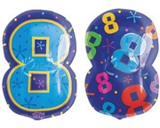 Воздушный шар 18" Цифра 8 мульти