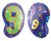 Воздушный шар 18" Цифра 9 мульти