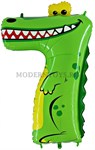 Воздушный шар 36" Цифра 7 Крокодил