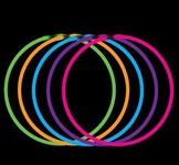 Светящиеся ожерелья для праздника 55 см 10 шт