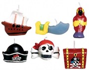 Веселые пираты Свечи мини для торта 6 шт.