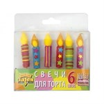 Свечи на пиках для торта 6 шт.