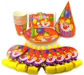 Клоун с шарами Набор карнавальных аксессуаров и предметов сервировки праздничного стола 8 персон