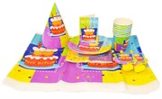 Торт Набор карнавальных аксессуаров и предметов сервировки праздничного стола 8 персон
