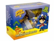 Маленький пират Набор карнавальных аксессуаров и предметов сервировки праздничного стола 6 персон