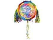 Пиньята Шары с лентами С днем рождения складная